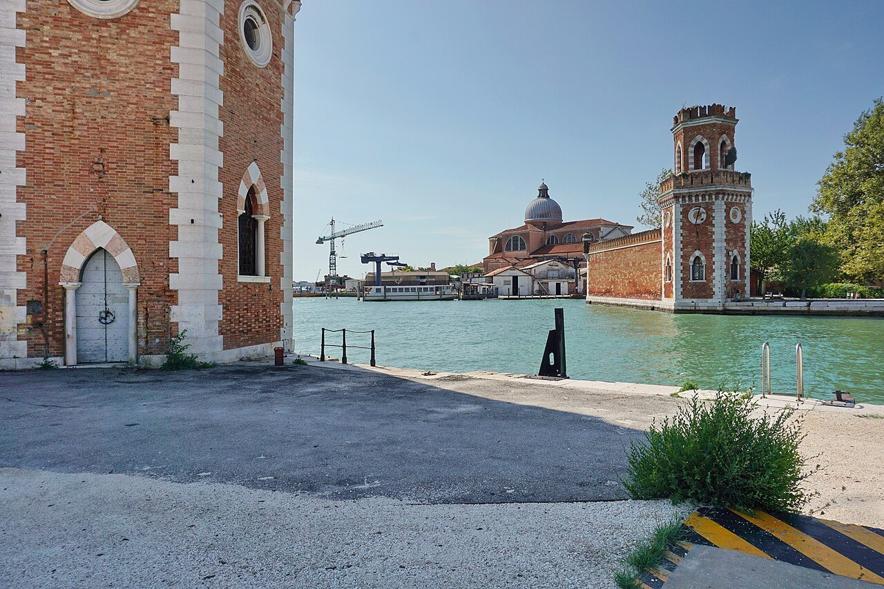 The Arsenale's northern towers, San Pietro di Castello across the water