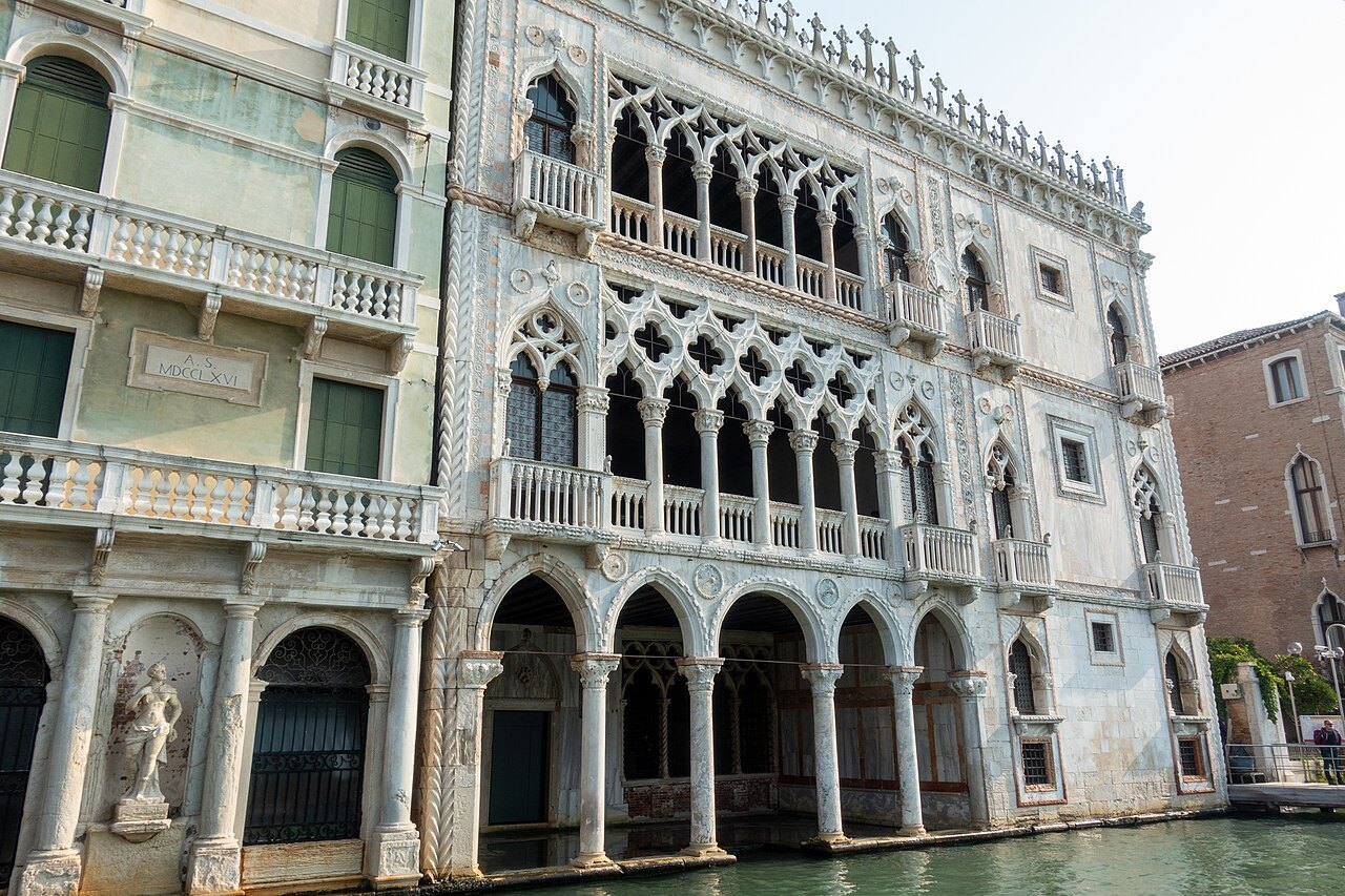 The Ca' d'Oro from an angle along the Grand Canal