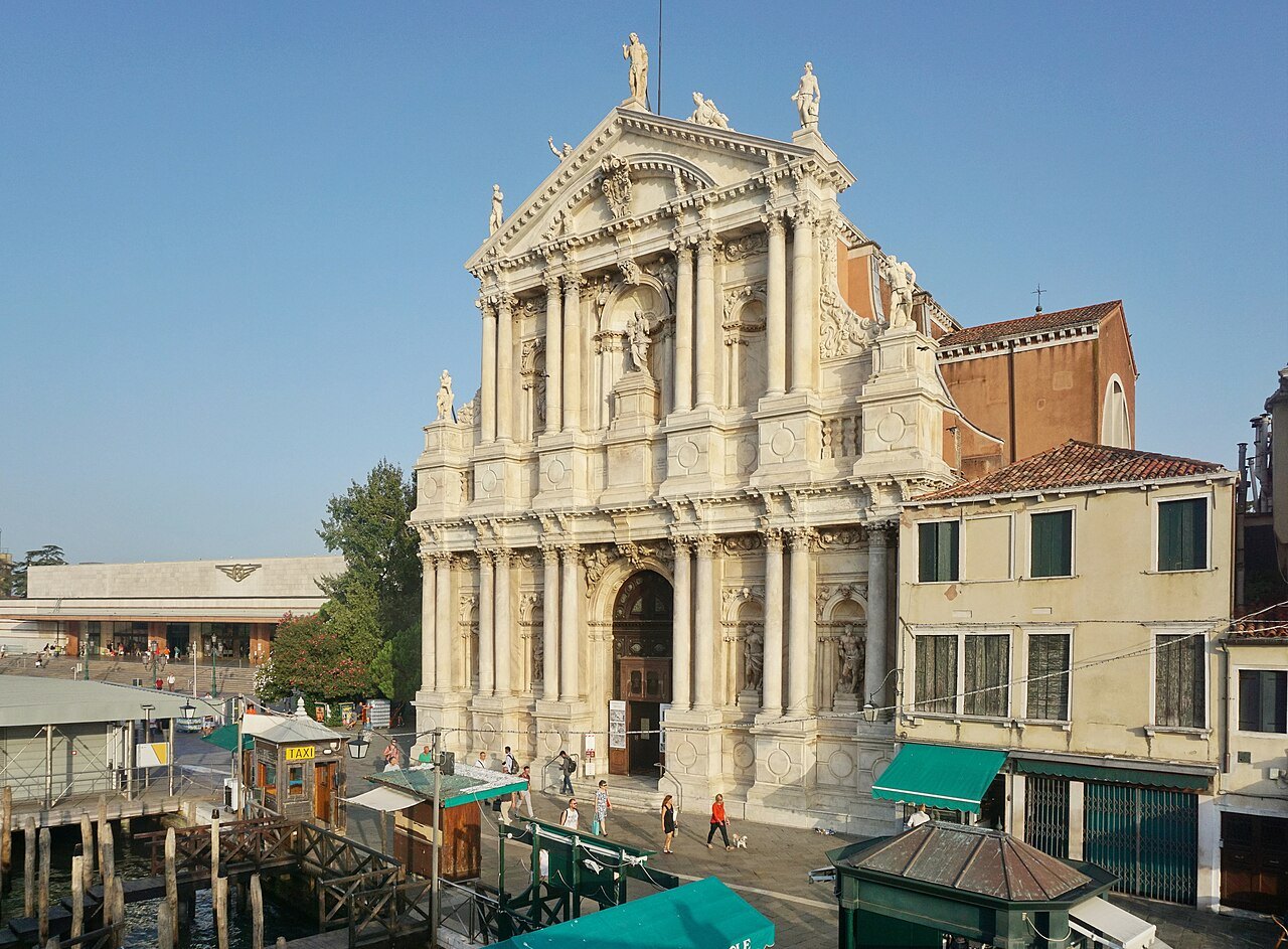 The Scalzi church beside the station on the Grand Canal