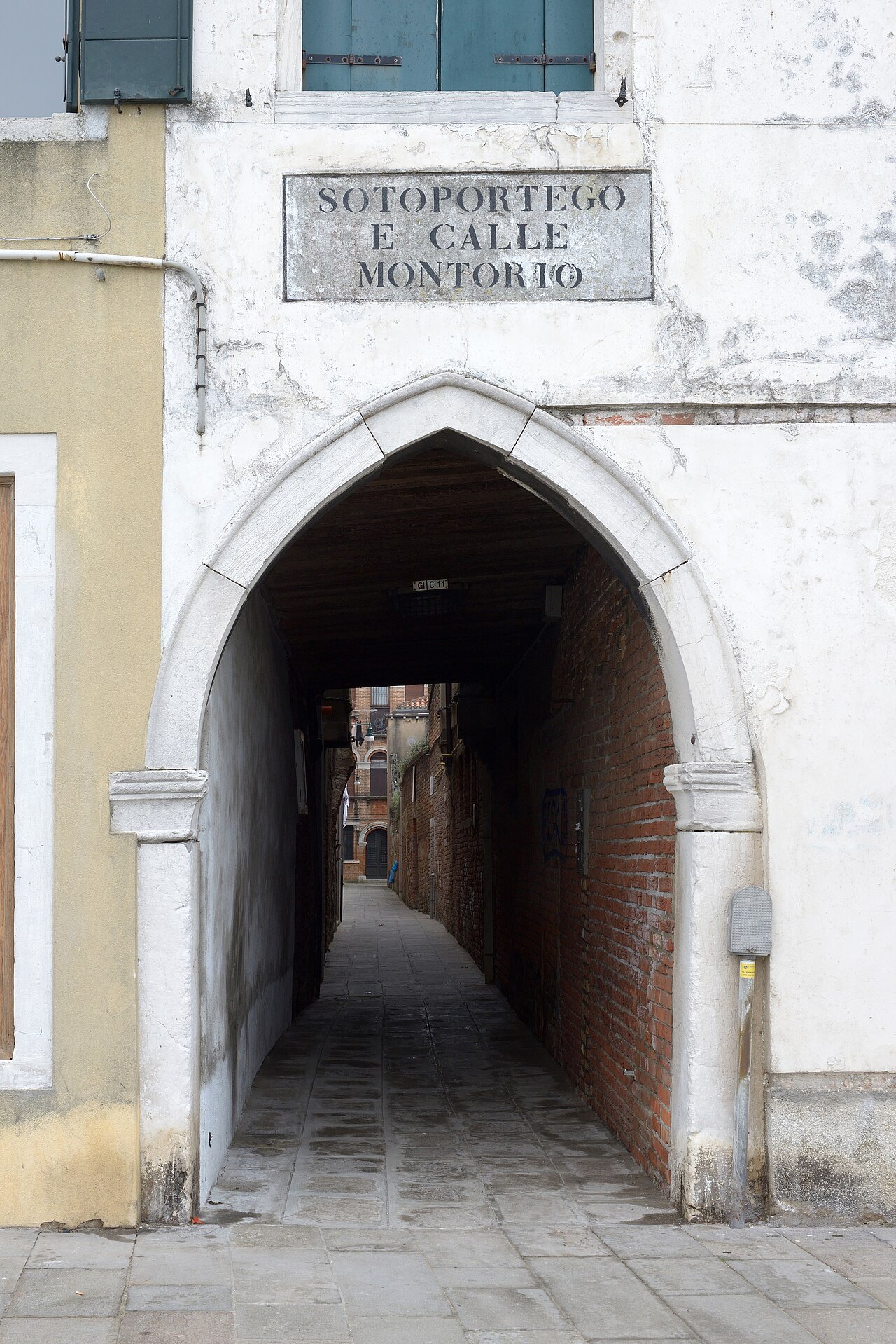 A sotoportego on the Giudecca leading into a narrow calle