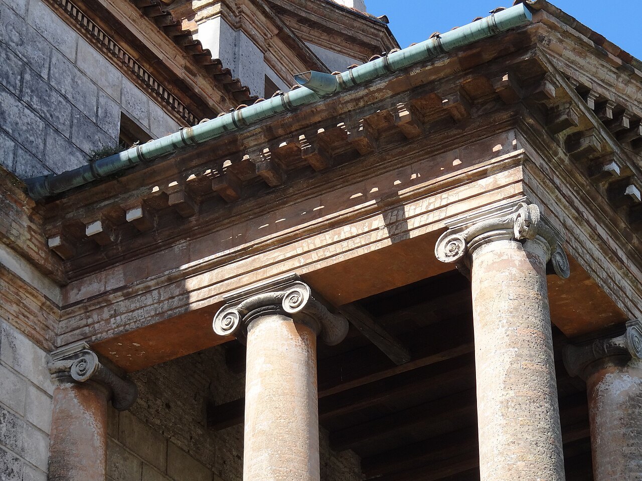 The columned portico of Palladio's Villa Foscari, La Malcontenta