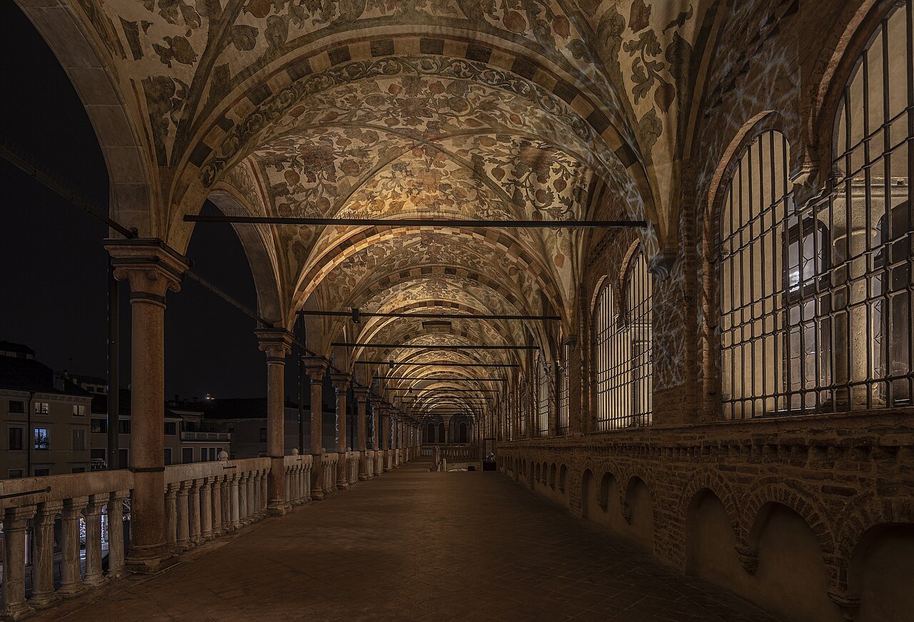 The painted loggia of the Palazzo della Ragione in Padua