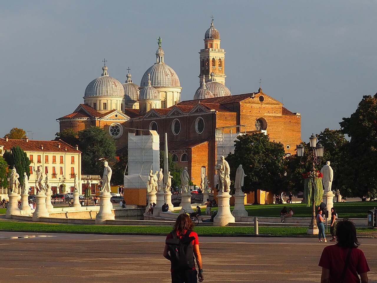 The Prato della Valle and the basilica of Santa Giustina in Padua