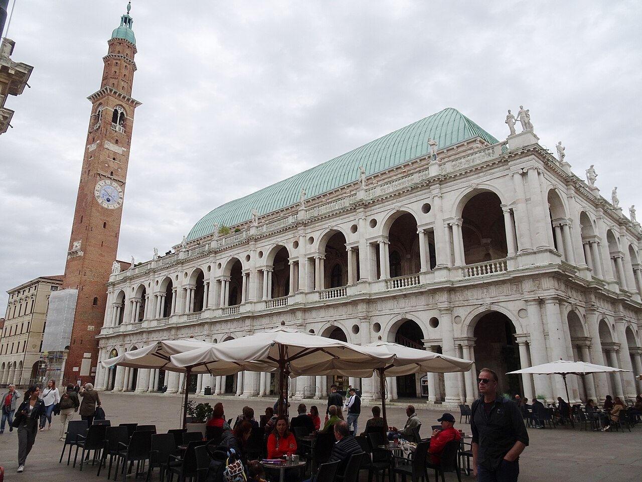 The Basilica Palladiana and its tower in Vicenza