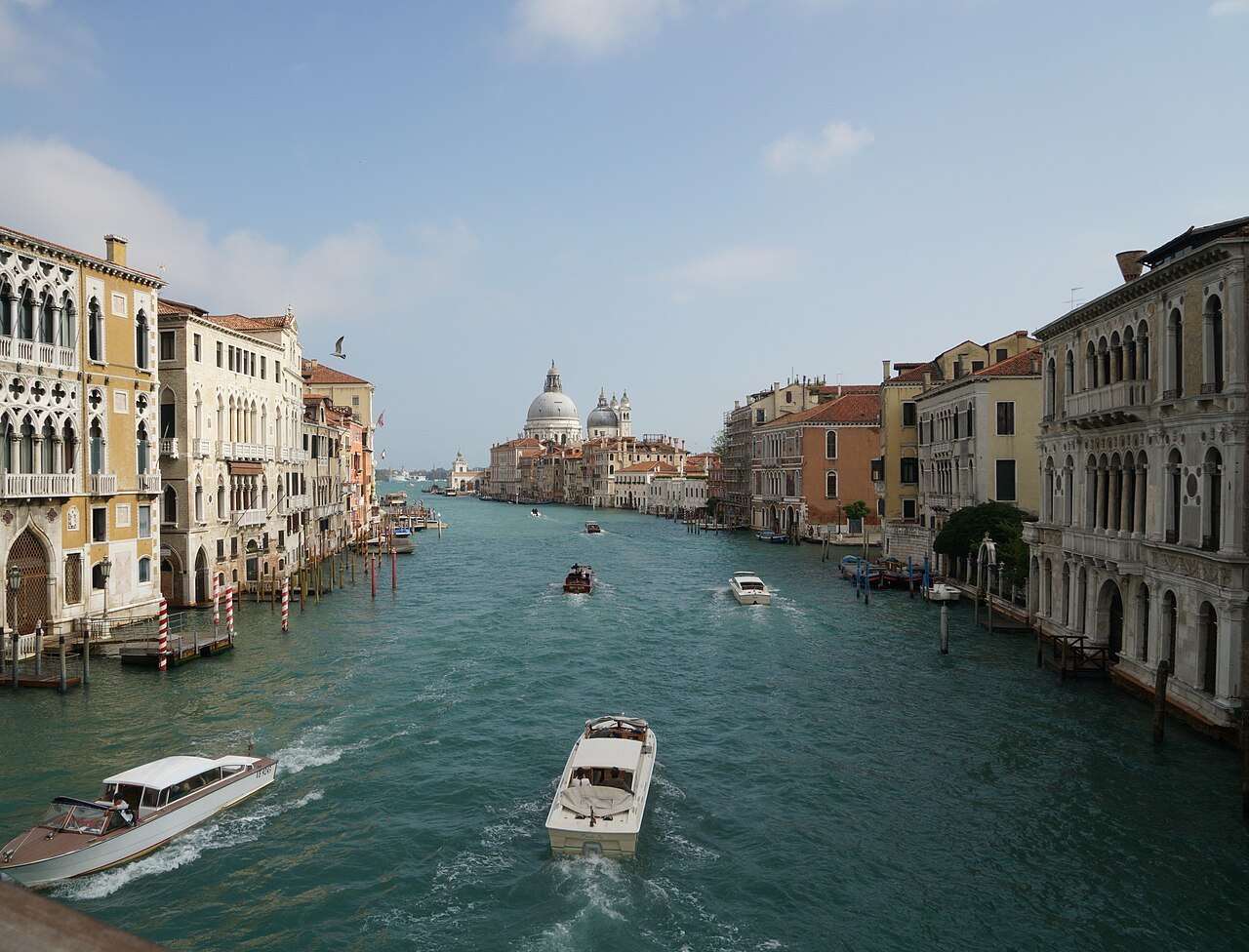 The Grand Canal toward the Salute, from the Accademia bridge
