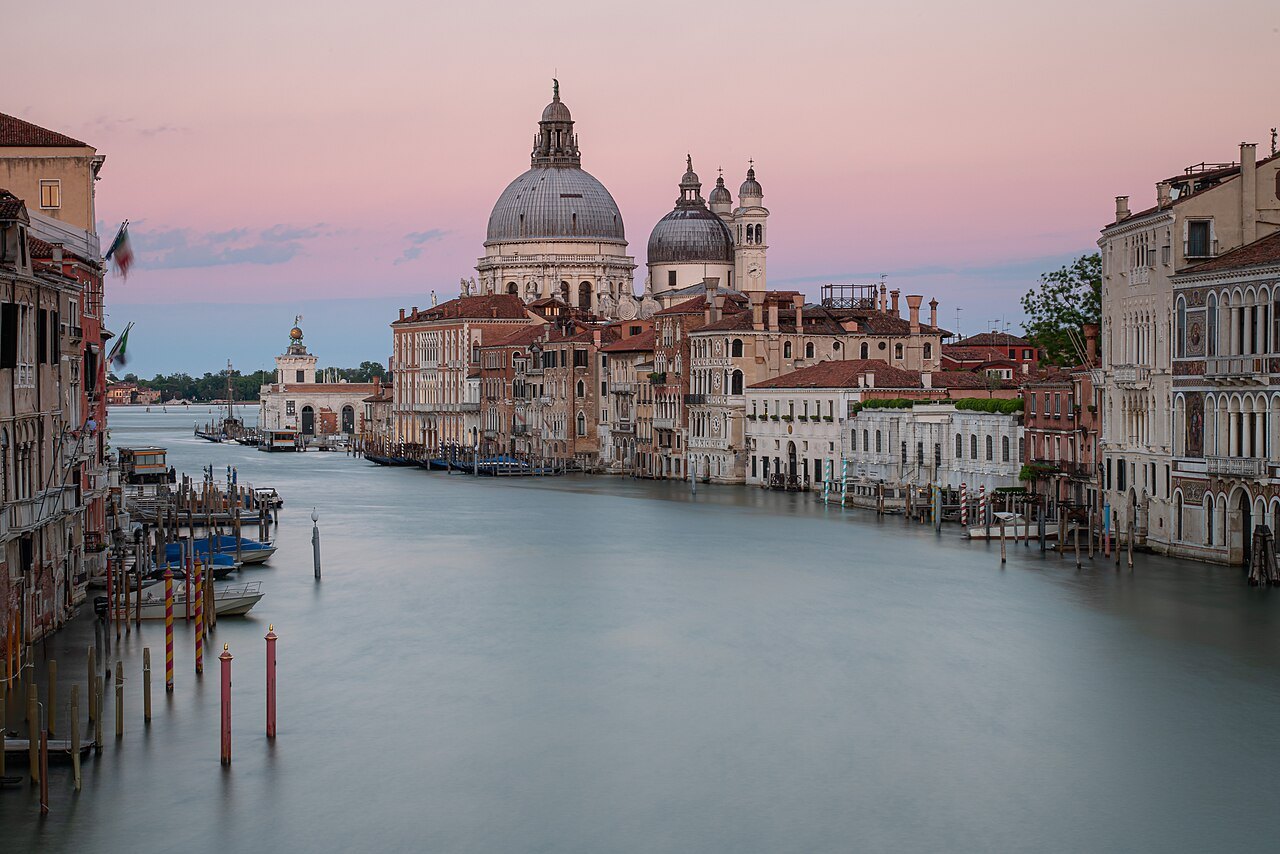 The Grand Canal toward the Salute at dusk