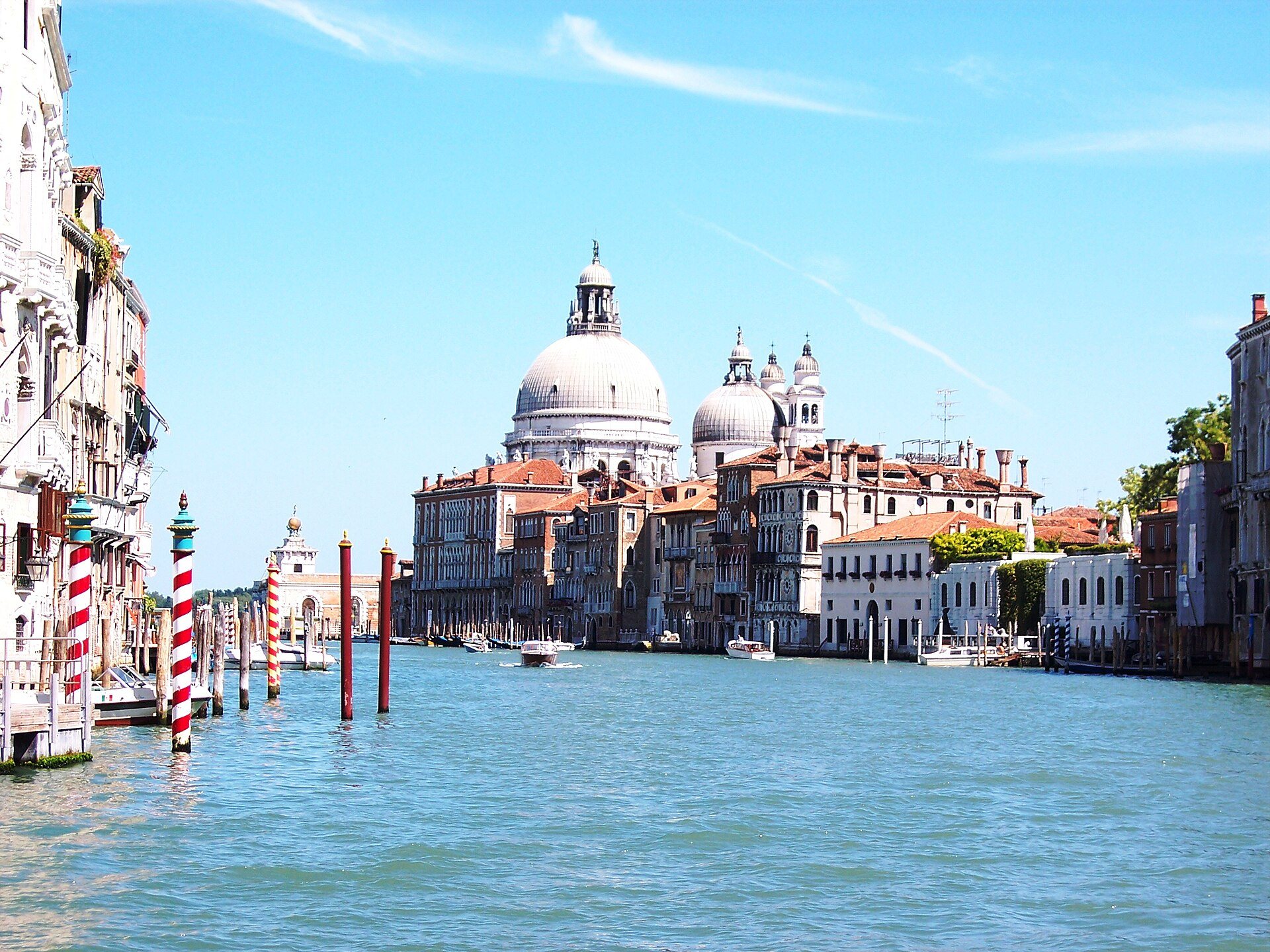 The Grand Canal toward the Salute on a bright day