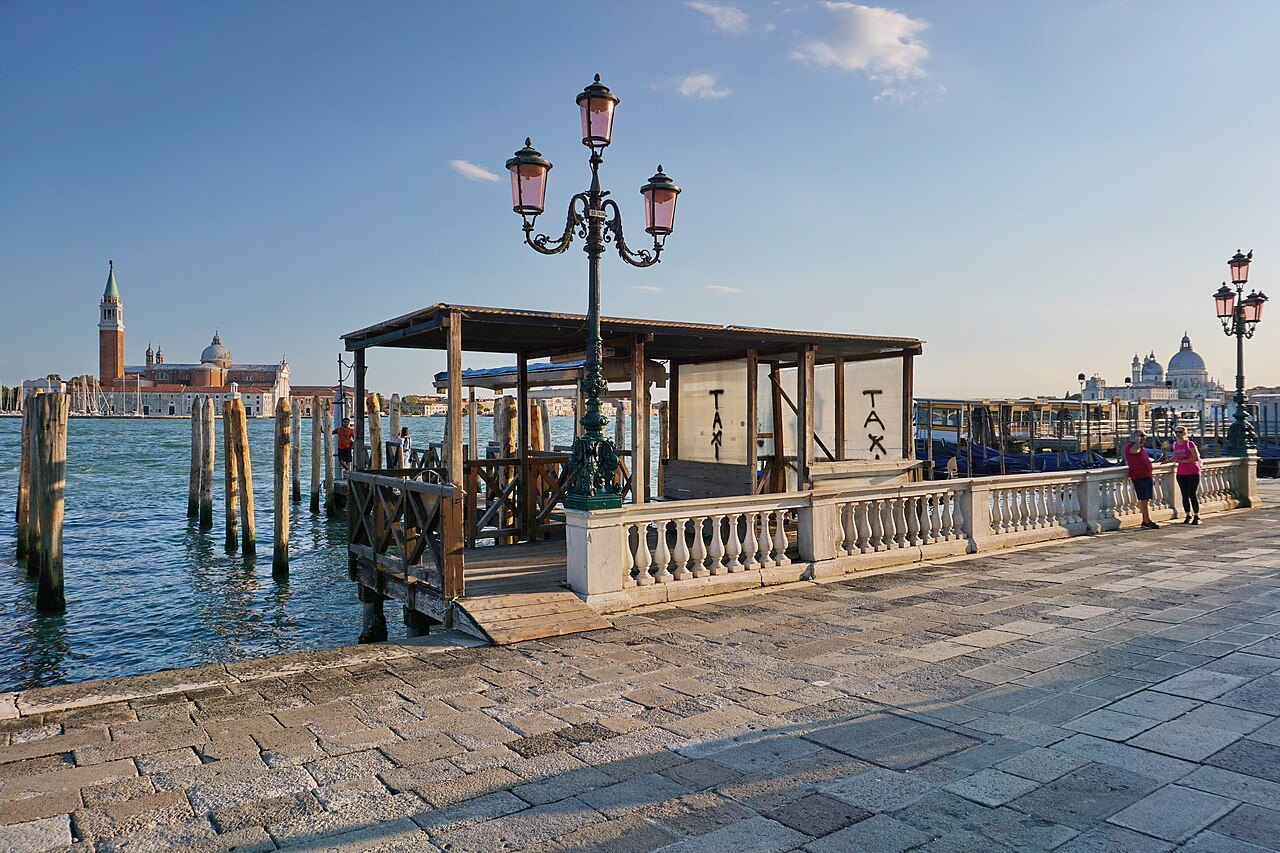 The water-taxi stand on the Riva degli Schiavoni