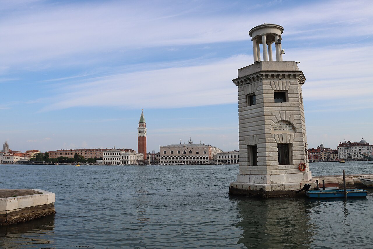 The lighthouse of San Giorgio's harbor, San Marco beyond