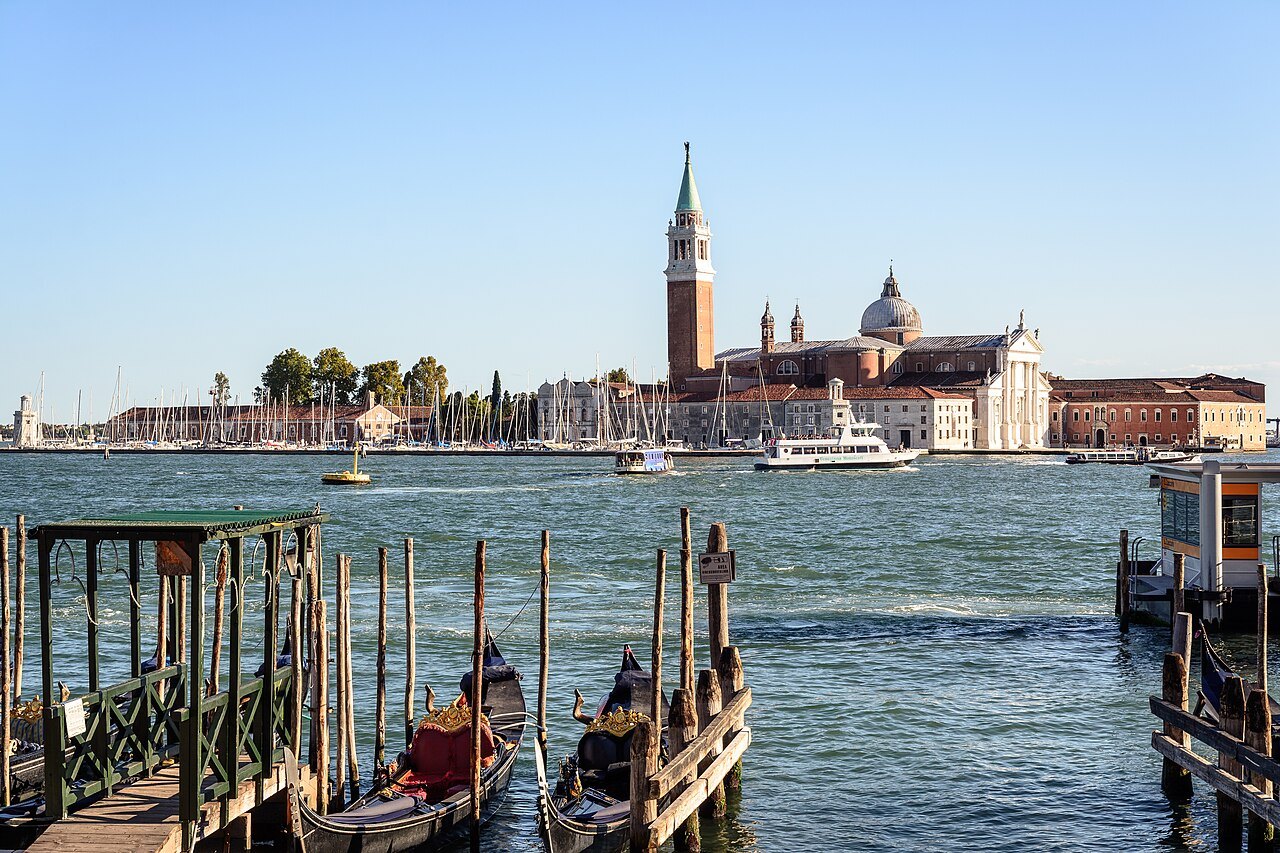 San Giorgio across the basin from a gondola landing