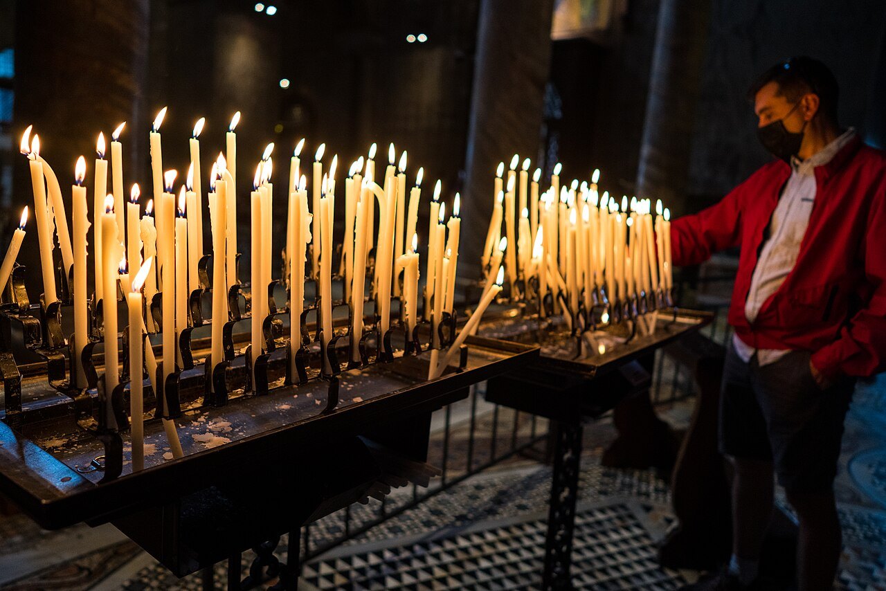 Votive candles in St Mark's Basilica