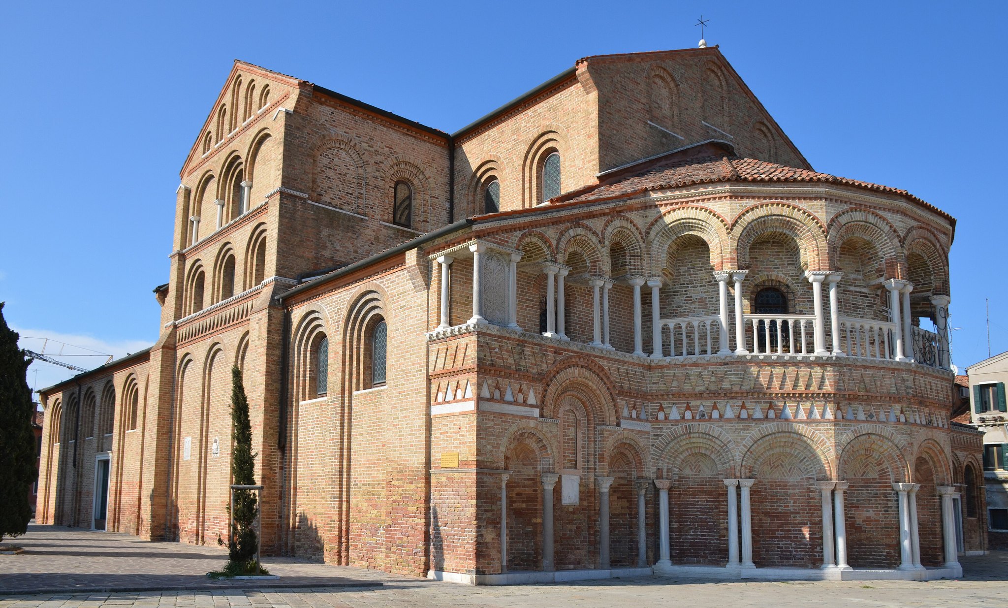 Santa Maria e Donato on Murano, its apse a tier of arcades in brick and marble
