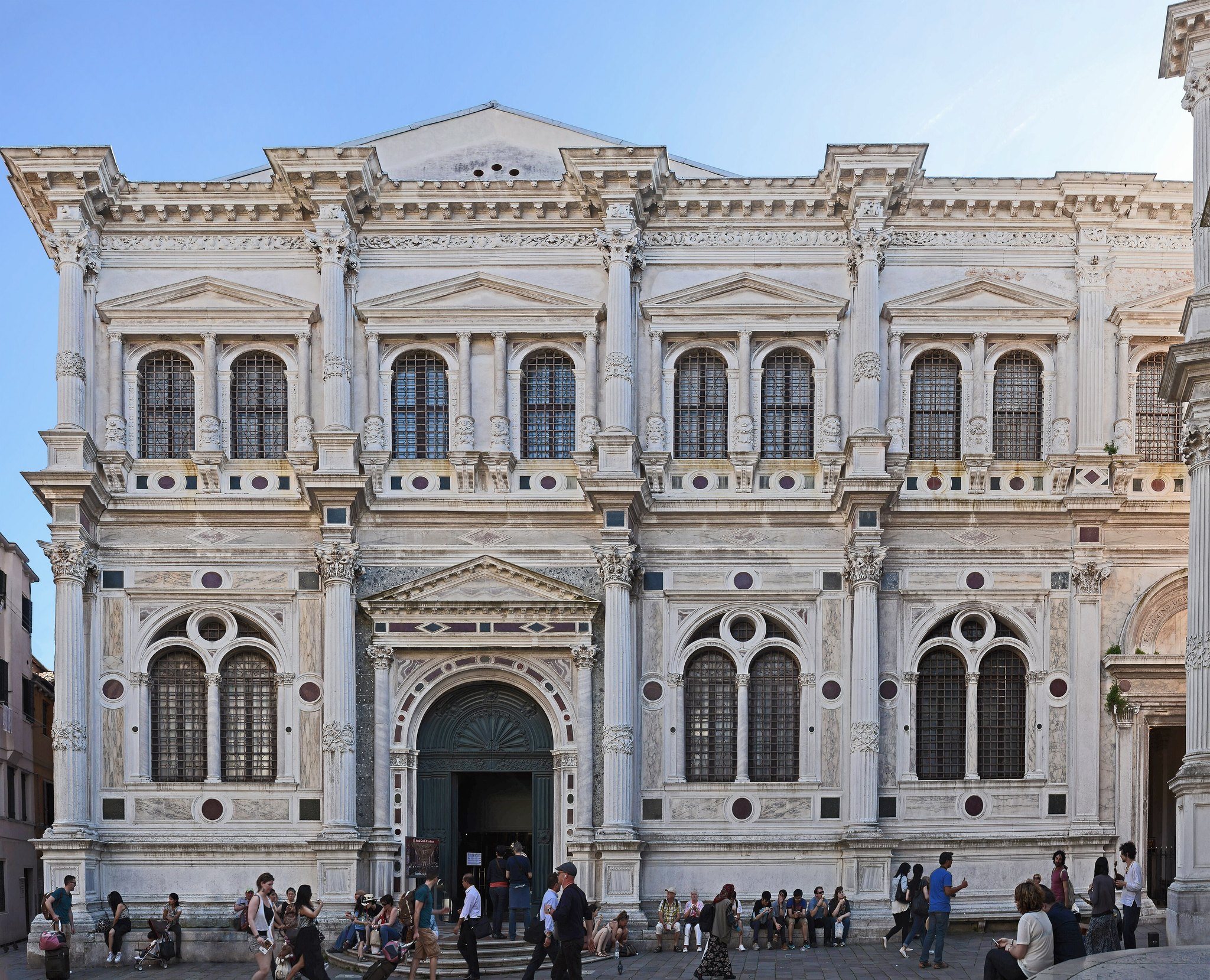 Campo San Rocco with the scuola on one side and the church on the other